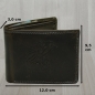 Preview: Herren Geldbörse Schwarz mit RFID Adler Motiv Voll Leder Doppelnaht Stabil robust modern